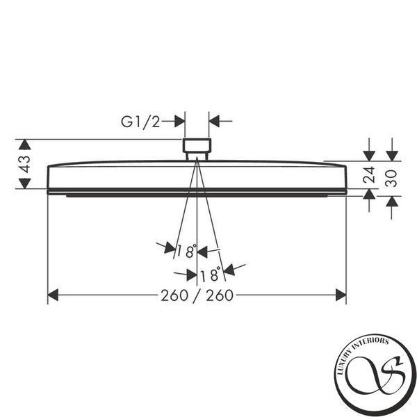 Duș fix Hansgrohe Pulsify E 260 1jet EcoSmart, negru mat (24331670) 24331670 foto