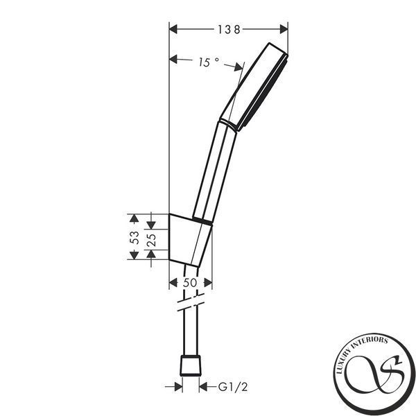 Душевой набор Hansgrohe Pulsify 24301670 1jet 105 с душевым шлангом 125 см 24301670 938199950921 фото