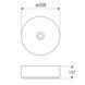 Lavoar pe blat 35,8*35,8*13,7 cm rotund, gri mat i11102MG foto 2