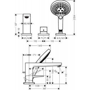 Смеситель для ванны HANSGROHE METROPOL 32551000 фото