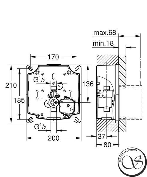 Смывное устройство для уринала Grohe Rapid U (37338000) 37338000 фото