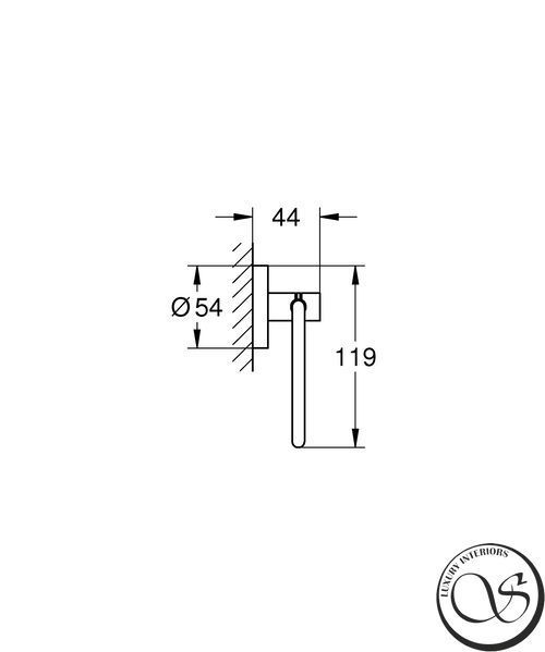 Suport h&acirc;rtie igienică fără capac GROHE Essentials 40689DL1 Brushed Warm Sunset 40689DL1 foto