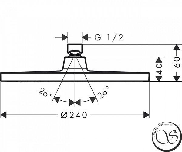 Верхний душ Hansgrohe Crometta S 240мм 1 jet (26723000) 26723000 фото