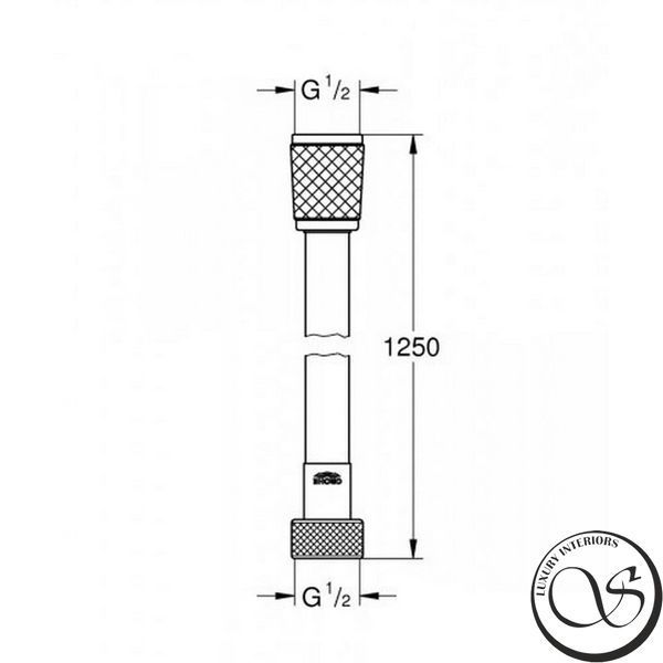 Furtun de duș 1250 mm GROHE SilverflexTwistStop 28362KF1 28362KF1 foto