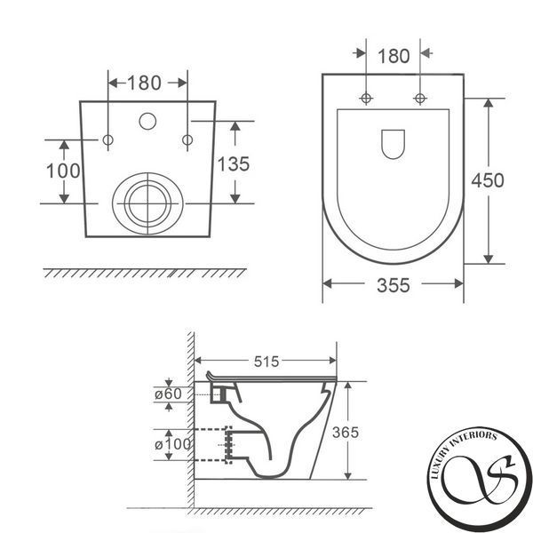 Подвесной унитаз IMPRESE VLTAVA c06309610 (51,5*36.5*35.5 см, twist, сиденье duroplast), черный матовый c06309610 фото