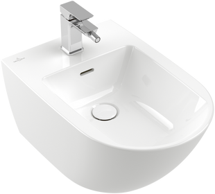Биде подвесное Villeroy & Boch Subway 3.0 447000RW Stone White CeramicPlus 56x37.5x27 см 447000rw фото