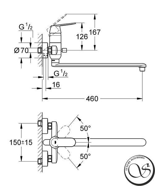 Смеситель для ванны Grohe Eurosmart Cosmopolitan, хром 32847000 фото