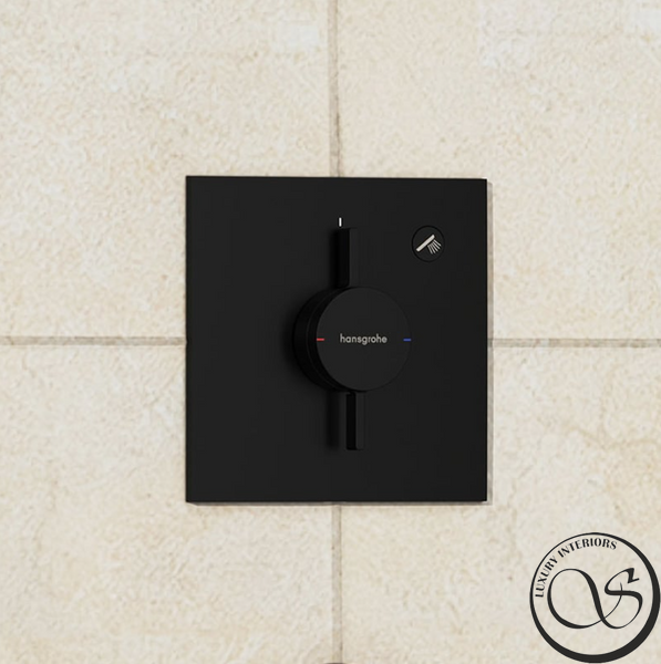 Baterie de duș &icirc;ncasabilă Hansgrohe DuoTurn E 1, negru mat (75617670) 75617670 foto