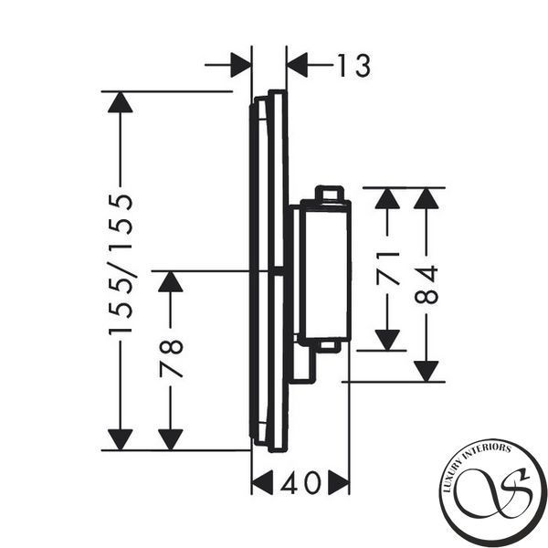 Termostat &icirc;ncastrat Hansgrohe ShowerSelect Comfort E cu 2 funcții, bronz periat (15572140) 15572140 foto