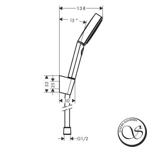 Душевой набор Hansgrohe Pulsify Select 24302670 с душевым шлангом 125 см черный 24302670 469221953621 фото