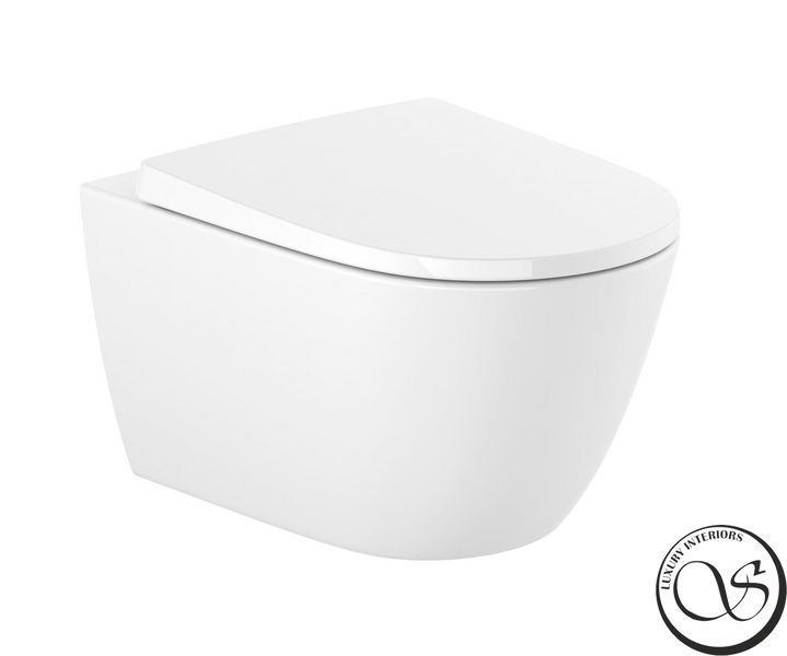 Подвесной унитаз ROCA ONA Rimless A34668C000+A801E12002 Vortex с сидением с Slow-closing, белый&nbsp;290x360x530 мм A34668C000+A801E12002 фото