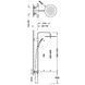 Sistem de dus Tres LOFT cu baterie si termostat Cromat 19038705 foto 2