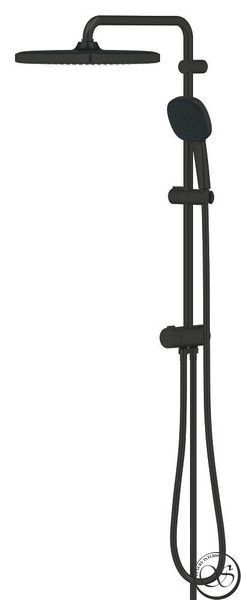 Grohe Tempesta System 250 Cube Flex sistem de duș cu deviator, montat pe perete, negru mat (269772431) 269772431 foto