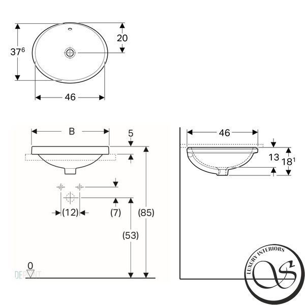 Lavoar incorporabil GEBERIT VARIFORM 500.709.01.2 foto