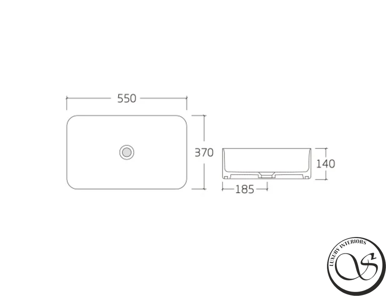Умывальник накладной IMPRESE i-FORM 55*37*14см. С06010603-12 фото