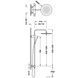 Sistem de dus MAX-TRES cu baterie si termostat Cromat 19039302 foto 3