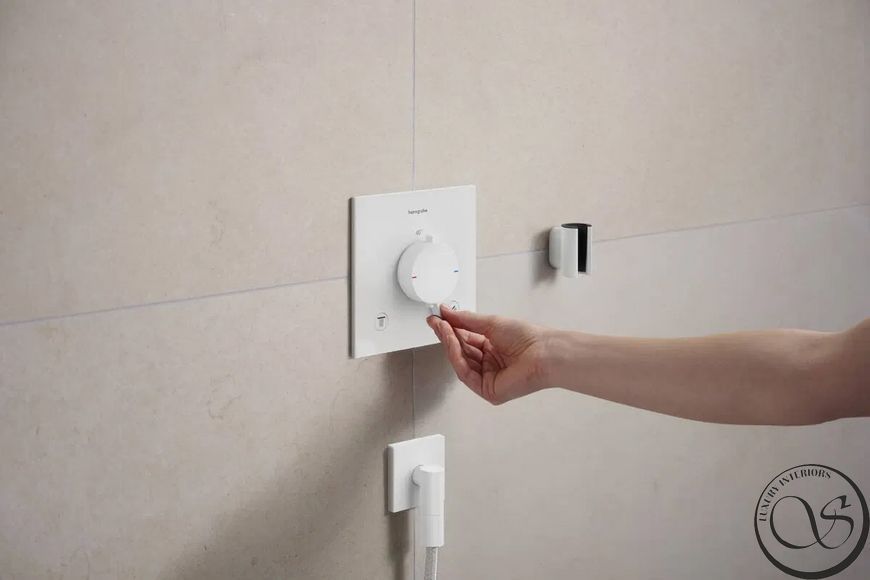 Termostat &icirc;ncastrat Hansgrohe Ecostat Comfort E cu 2 funcții 33711700 alb mat 33711700 foto