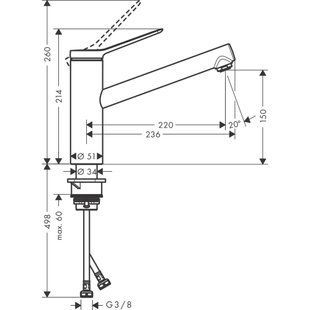 Смеситель для кухни Hansgrohe Zesis M33 150 1jet, Matt Black (74802670) 74802670 фото