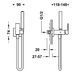 Set de dus igienic Tres CUADRO cu baterie ascunsa Steel 00612301AC foto 2