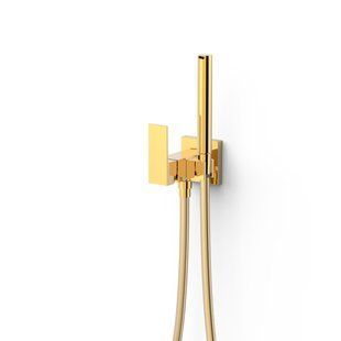 Set de dus igienic Tres CUADRO cu robinet ascuns Aur 24K 00612301OR foto