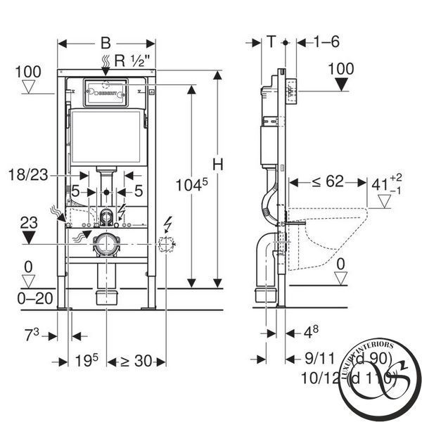 Kit instalare WC Geberit Duofix + WC suspendat VOLLE GIRO 2.0 458.103.00.1+115.137.11.1+1352.001100 458.103.00.1+115.137.11.1+1352.001100 foto