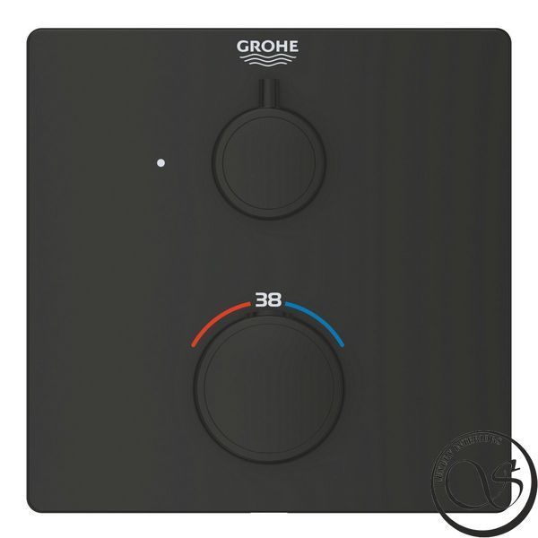 Baterie termostatica de dus incorporata 2 moduri Grohe GRT Square Dus Phantom Black 1022152430 1022152430 foto