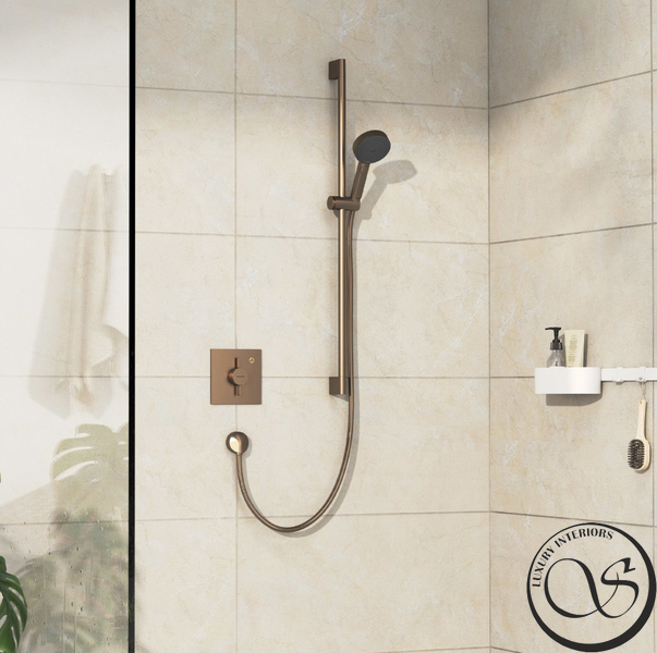 Hansgrohe Baterie ascunsă DuoTurn E 1 funcție, Bronz periat (75617140) 75617140 foto