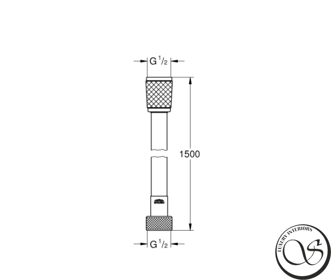 Furtun dus GROHE RELEXA Flex 28151001 1500 mm 313910003321 foto