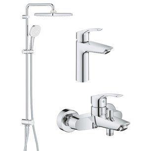 Grohe Eurosmart Nou set de baterie 3 &icirc;n 1 pentru baie, crom (UA123246R1) UA123246R1 foto