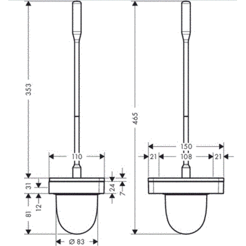 HANSGROHE Axor Ёршик для унитаза 42835000 фото