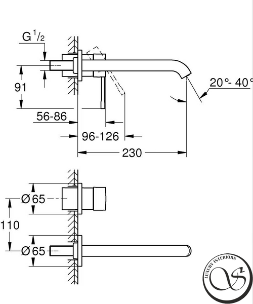 Смеситель для умывальника GROHE Essence 199672431 скрытого монтажа черный матовый 199672431 фото