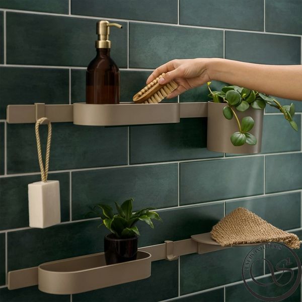 Крючок для полотенец Hansgrohe WallStoris Planet Edition широкий (2шт) 3,9x3,2x1,8 см, Sand (28915210) 28915210 фото