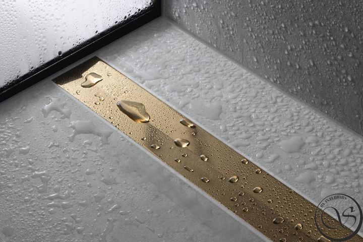 Верхняя часть слива для душа Hansgrohe RainDrain Flex для канала 80 см, Polished Gold Optic (56044990) 56044990 фото