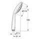 Duș de m&acirc;nă GROHE Euphoria Mono (1 mod), crom (27265000) 27265000 foto 2