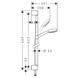 Душевой набор Hansgrohe 26652400 Crometta 100 1jet с душевой штангой белый/хром 26652400 фото 2