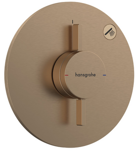Смеситель скрытого монтажа Hansgrohe DuoTurn S на 1 функцию, Brushed Bronze 75618140 фото