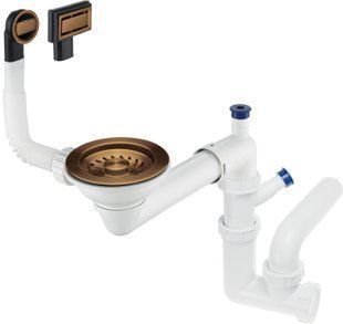Сифон для умывальника DEANTE SPACE-SAVER ZXY_C949, 1-функция, брашированная бронза ZXY_C949 фото
