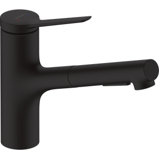 Смеситель для кухни Hansgrohe Zesis M33 150 2jet с вытяжным изливом, Matt Black (74800670) 74800670 фото