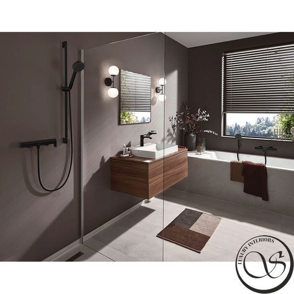 Baterie baie Hansgrohe Vivenis 75420670 negru mat 75420670 foto