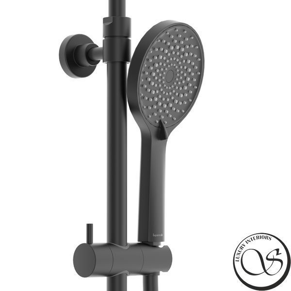 Sistem de duș IMPRESE MODUS D t030B08210SQ (baterie duș, duș d250 mm, cap de duș cu 3 moduri, furtun PVC 1500 mm) negru mat t030B08210SQ foto