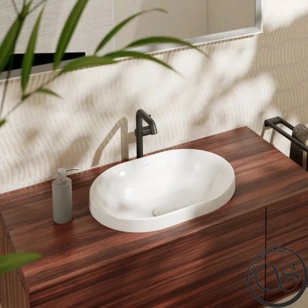 Умывальник 550/400 Hansgrohe Xuniva U SmartClean 61062450 на столешницу с переливом 61062450 фото