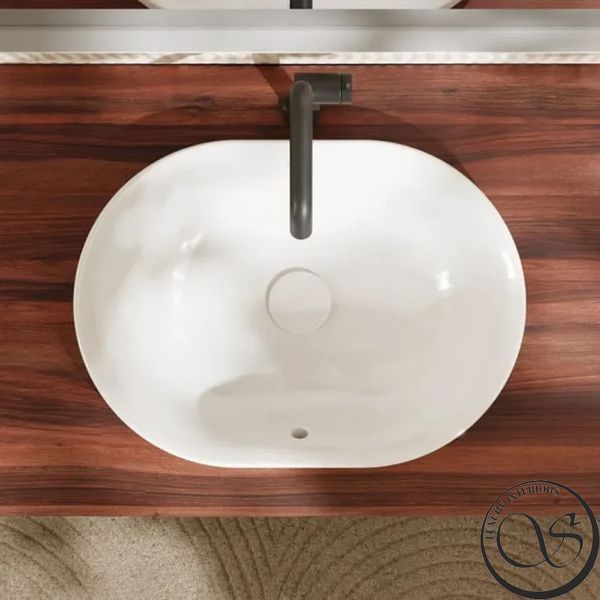 Умывальник 550/400 Hansgrohe Xuniva U SmartClean 61062450 на столешницу с переливом 61062450 фото