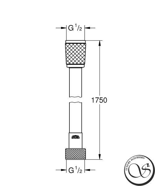 Furtun dus GROHE RELEXA FLEX 28154002 1750 mm 28154002 foto