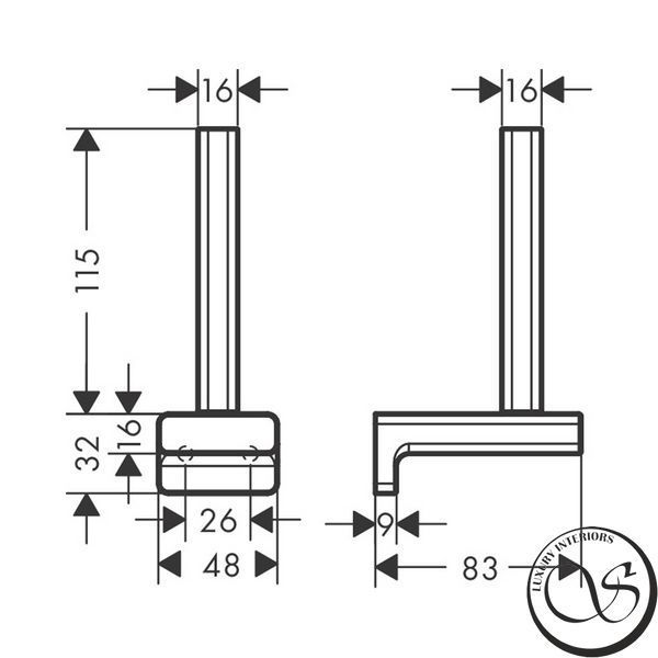Suport pentru h&acirc;rtie igienică Hansgrohe AddStoris cu rolă de schimb, negru periat (41756340) 41756340 foto