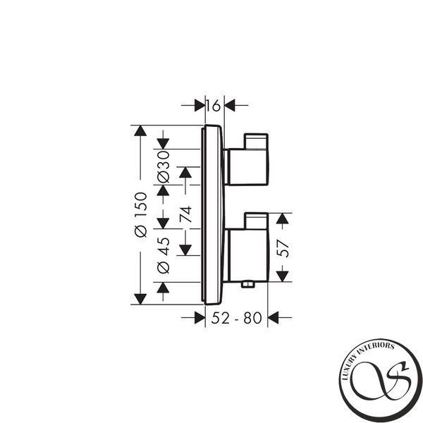 Termostat Hansgrohe Ecostat S (15758000) 551560001091 foto