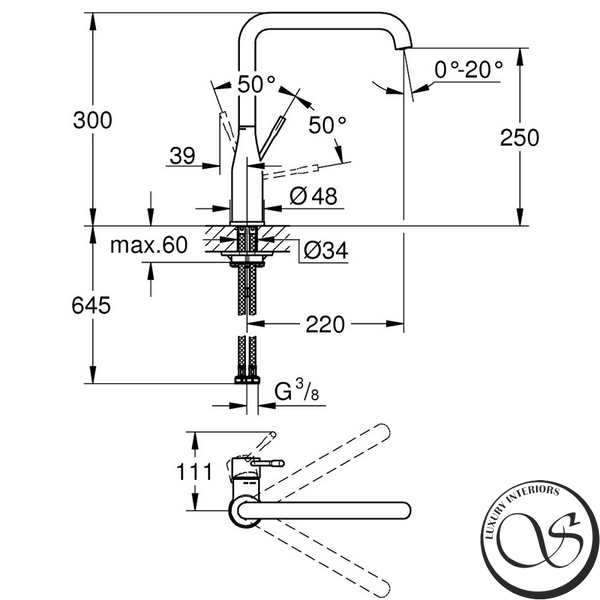 Смеситель для кухни GROHE ESSENCE 30505KF однорычажный черный матовый 30505KF0 фото Смеситель для кухни GROHE ESSENCE 30505KF однорычажный черный матовый 30505KF0 фото