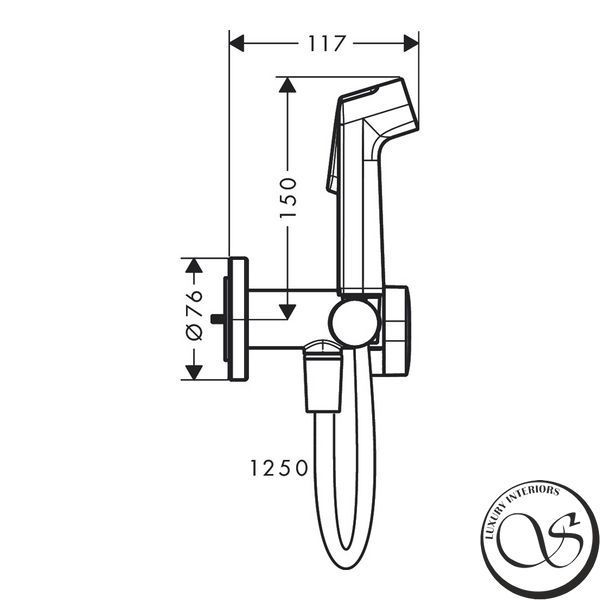 Dus igienic Hansgrohe Bidette 1jet S 29232140 bronz 29232140 foto