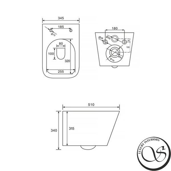 Подвесной унитаз VOLLE LIBRA 2.0 vortice 1321.001000 сиденье duroplast 345&times;510&times;340 мм 1321.001000 фото