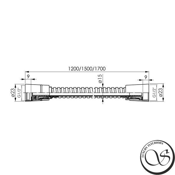Шланг для душа IMPRESE LSR f03600101SD SS 1200 мм anti-twist f03600101SD фото