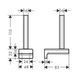 Suport pentru h&acirc;rtie igienică Hansgrohe AddStoris cu rolă de schimb, negru periat (41756340) 41756340 foto 2
